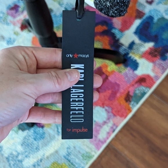 NWT Karl Lagerfeld Gray/Black Tweed Skirt/Jacket Set Size L - Picture 14 of 15